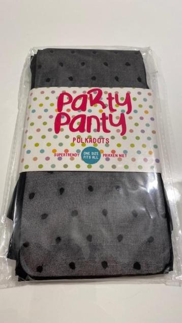 Zwarte panty met polkadots, Neuf, Enlèvement ou Envoi, Autres tailles, Panty