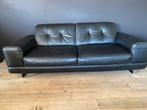 Zwarte 3-zit natuzzi, Huis en Inrichting, Zetels | Zetels, Ophalen, Gebruikt, Driepersoons, Rechte bank