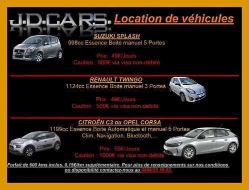 Location de véhicule à petit prix chez JDCARSMONS, Diensten en Vakmensen, Verhuur | Auto en Motor, Personenauto
