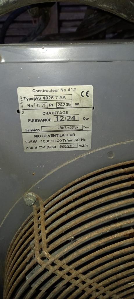 warmeluchtblazer 3x400V THERMELEC 24kW, Doe-het-zelf en Bouw, Verwarming en Radiatoren, Gebruikt, Overige typen, 800 watt of meer