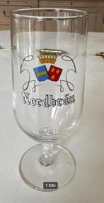 Vintage ‘tulp’ bierglas van Nordbrau, Ophalen of Verzenden, Zo goed als nieuw, Glas of Glazen