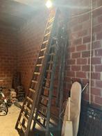 Set van 3 vintage houten ladders, Zo goed als nieuw