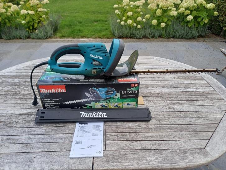 Makita heggenschaar UH5570 elektrisch, Tuin en Terras, Heggenscharen, Gebruikt, Elektrisch, Ophalen