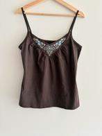 Vintage y2k top, Kleding | Dames, Ophalen of Verzenden, Zo goed als nieuw, Bruin