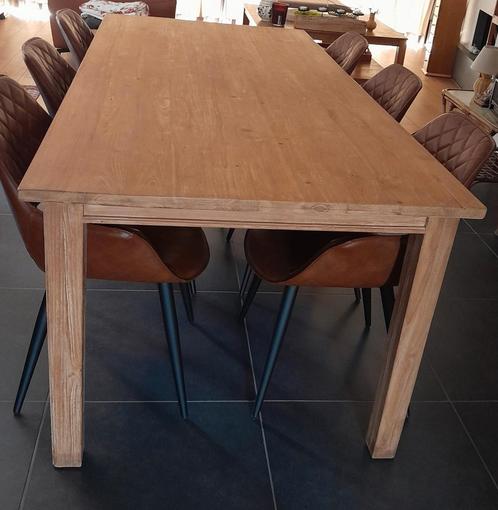 Tafel in teak, Huis en Inrichting, Complete eetkamers, Gebruikt, Ophalen