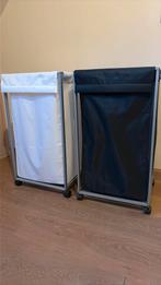 Wasmanden op wieltjes 2 stuks, Ophalen, Gebruikt, Wit