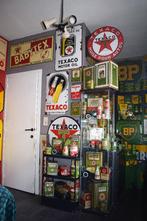 achete plaque émaillée bidon huile texaco 1920 1930, Collections, Marques & Objets publicitaires, Enlèvement, Utilisé, Panneau publicitaire