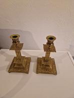 Ancien Bougeoirs en Laiton, Antiquités & Art, Enlèvement