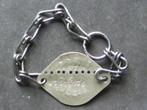 Bracelet matricule infanterie ABBL 1er régiment Grenadiers, Verzenden, Landmacht, Embleem of Badge
