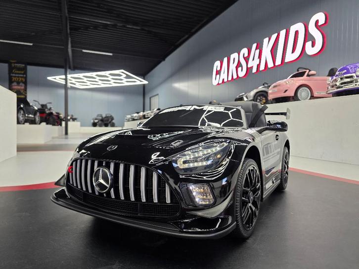 Kinderauto Mercedes GT3 AMG - soft start - leren zit - RC, Kinderen en Baby's, Speelgoed |Speelgoedvoertuigen, Nieuw, Afstandsbediening