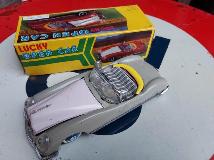 uitverkoop oude speelgoedauto "Lucky open car" met doos, Antiek en Kunst, Antiek | Speelgoed, Verzenden