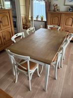 Eettafel met eiken blad, Huis en Inrichting, Complete eetkamers, Ophalen of Verzenden, Zo goed als nieuw