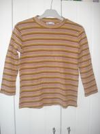 Zara, beige-wit-bordeau gestreept T-shirt met driekwartsmouw, Kleding | Dames, Maat 42/44 (L), Ophalen of Verzenden, Lange mouw