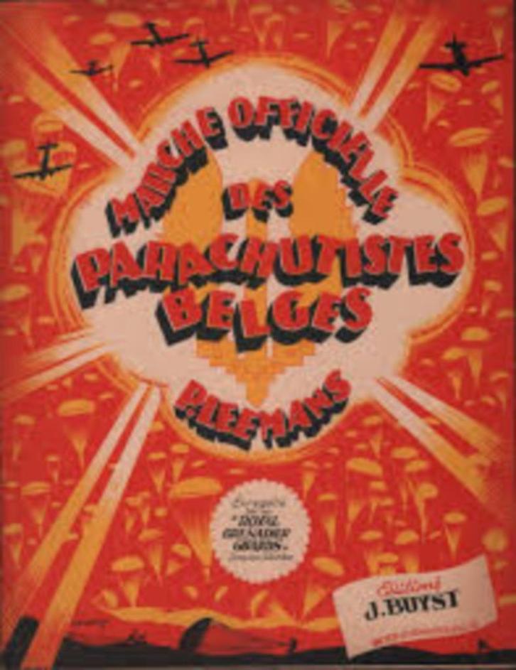 RARE partition, Marche Officielle des Parachutistes Belge, Verzamelen, Militaria | Tweede Wereldoorlog, Ophalen of Verzenden