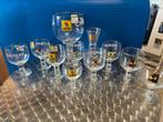 Zeer grote set van 11 Chimay Bugin-glazen, Ophalen of Verzenden, Zo goed als nieuw, Bierglas