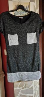 Mooie feesttuniek, sprankelend met duizend zilvereffect, Kleding | Dames, Maat 38/40 (M), Verzenden, Zwart, Zo goed als nieuw