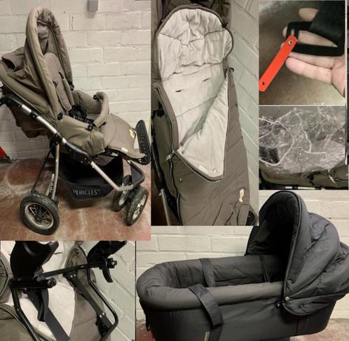 Pericles complete buggy + wieg + adaptors e+ accesoires, Kinderen en Baby's, Kinderwagens en Combinaties, Zo goed als nieuw, Kinderwagen