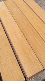 Bamboe laminaat parket vloer met massieve plint, Doe-het-zelf en Bouw, Hout en Planken, Overige typen, Gebruikt, Minder dan 200 cm
