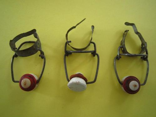 Bouchons (3) amovibles à étrier et muselet (acier galvanisé), Antiek en Kunst, Curiosa en Brocante, Ophalen of Verzenden