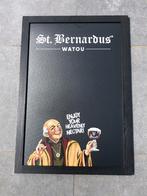 Tableau noir St Bernardus Watou - 88 cm x 61 cm, Collections, Marques de bière, Panneau, Plaque ou Plaquette publicitaire, Comme neuf