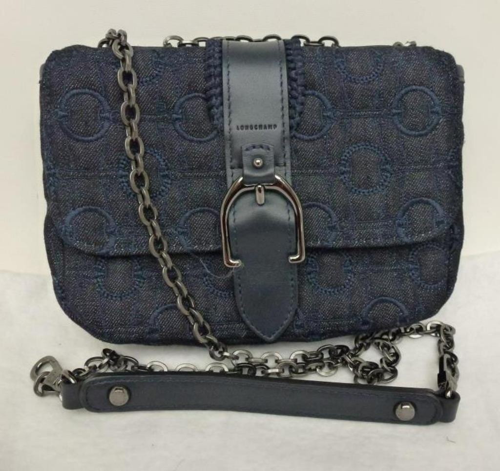 sac à main bleu foncé Longchamp sac porté épaule jean's, Enlèvement ou Envoi, Neuf, Bleu, Sac à main