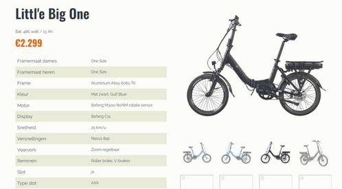 Elektrische opvouwbare fiets, Fietsen en Brommers, Elektrische fietsen, Zo goed als nieuw, Overige merken, 50 km per accu of meer