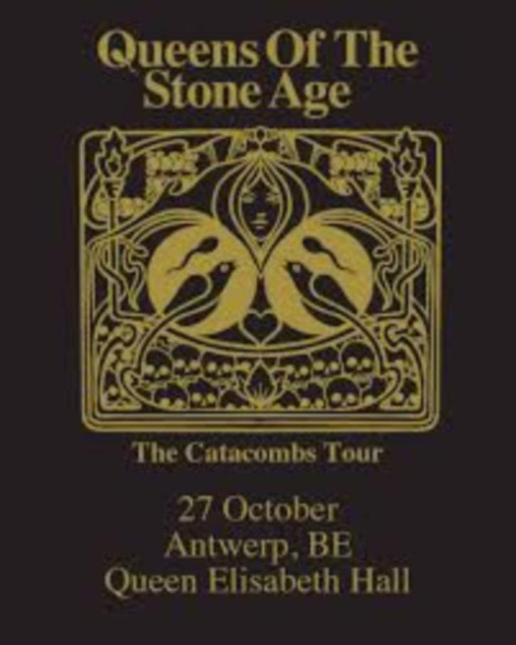 2 tickets Queens of the Stone Age Alive in the Catacombs, Tickets en Kaartjes, Concerten | Rock en Metal, Twee personen, Oktober
