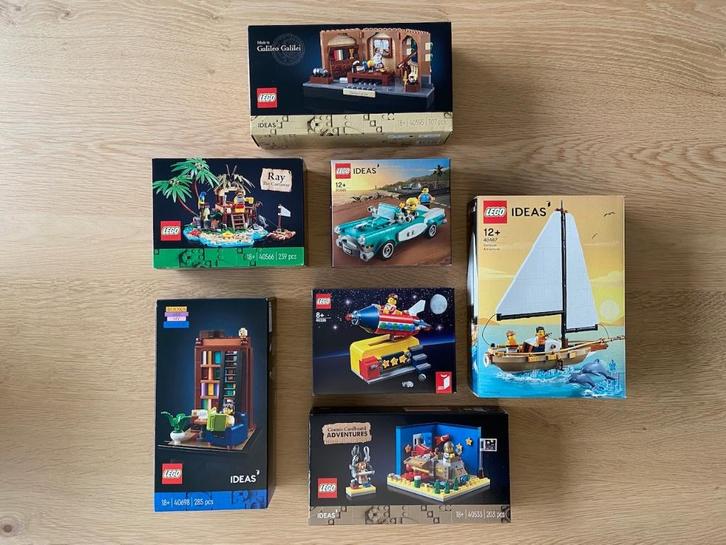 7 verzegelde LEGO Ideas setjes, Kinderen en Baby's, Speelgoed | Duplo en Lego, Nieuw, Lego, Complete set, Ophalen of Verzenden