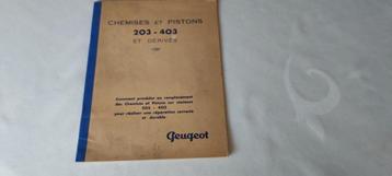 oud instructieboekje "chemises et pistons 203-403" beschikbaar voor biedingen