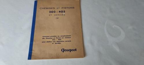 oud instructieboekje "chemises et pistons 203-403", Verzamelen, Merken en Reclamevoorwerpen, Zo goed als nieuw, Overige typen