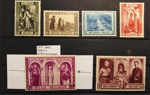 België-Orval 3 postzegels uit 1939 met varieteit, Postzegels en Munten, Postzegels | Europa | België, Postfris, Frankeerzegel