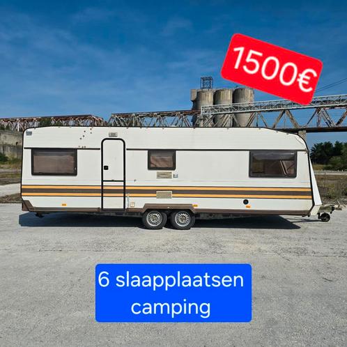 Caravan 6 slaapplaatsen stacaravan camping werfkeet tuinhuis, Caravanes & Camping, Caravanes Accessoires, Enlèvement ou Envoi