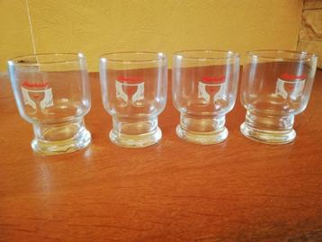 4 verres vintage  St Raphaël, Enlèvement ou Envoi, Comme neuf