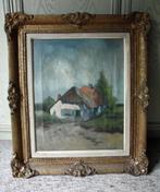 Schilderij ‘hoeve’ – M. vd  Zanden, Antiek en Kunst, Ophalen