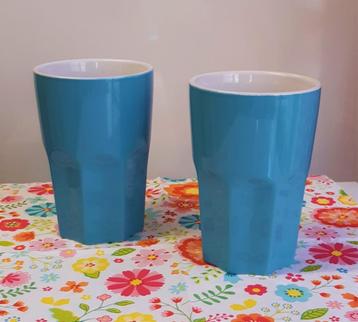 2 blauwe koppen / tassen (nieuw) beschikbaar voor biedingen