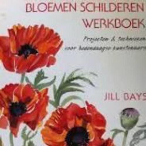Bloemen schilderen werkboek Jill Bays 128 blz, Hobby en Vrije tijd, Schilderen, Zo goed als nieuw, Waterverf, Ophalen of Verzenden