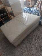 Voetbank pouffe salontafel echt leder, Huis en Inrichting, Ophalen, Zo goed als nieuw