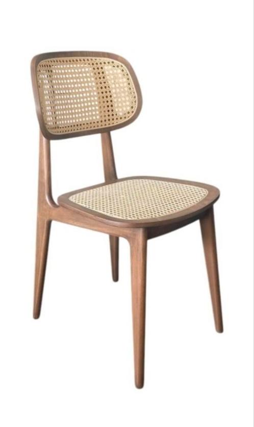 4 dex vintage trendy retro Scandinavische horeca bistro set, Huis en Inrichting, Stoelen, Nieuw, Bruin, Ophalen of Verzenden