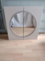 Wit badkamerkastje met ronde spiegel, Huis en Inrichting, Ophalen, Spiegelkast, 50 tot 100 cm, Zo goed als nieuw