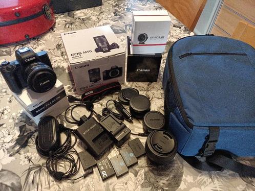 canon m50 mkII met toebehoren, Audio, Tv en Foto, Fotocamera's Digitaal, Zo goed als nieuw, Compact, Canon, Geen optische zoom