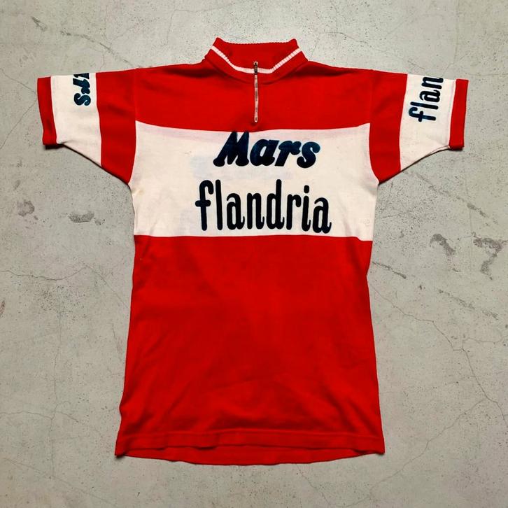Mars Flandria 1970 koerstrui wielertrui wol, Fietsen en Brommers, Fietsaccessoires | Fietskleding, Zo goed als nieuw, Ophalen of Verzenden