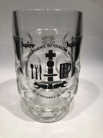 Chope à bière en verre JUPILER pot à bière, Enlèvement ou Envoi, Utilisé, Verre ou Verres, Jupiler