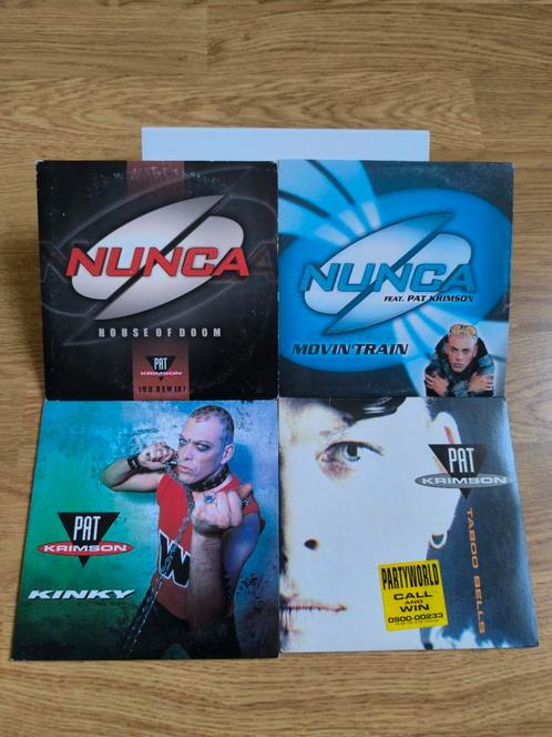 Pat Krimson cd singles - nunca-taboo bells-kinky-movin train, Cd's en Dvd's, Cd's | Dance en House, Zo goed als nieuw, Ophalen of Verzenden