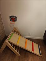Houten klimrek + omkeerbare schuif-/klimplank in nette staat, Kinderen en Baby's, Speelgoed | Houten speelgoed, Ophalen, Zo goed als nieuw