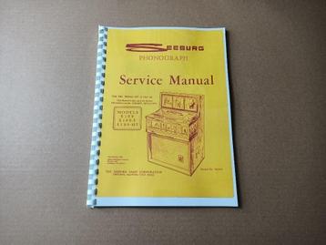 Service Manual: Seeburg Phonojet S100 (1967) jukebox nieuw ! beschikbaar voor biedingen