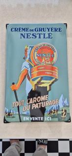 Plaque émaillée Crème de Gruyère 49 cm x 31 cm, Ophalen of Verzenden