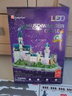 3D Neuschwanstein kasteel met led verlichting, Ophalen of Verzenden, Zo goed als nieuw, Knutselwerk