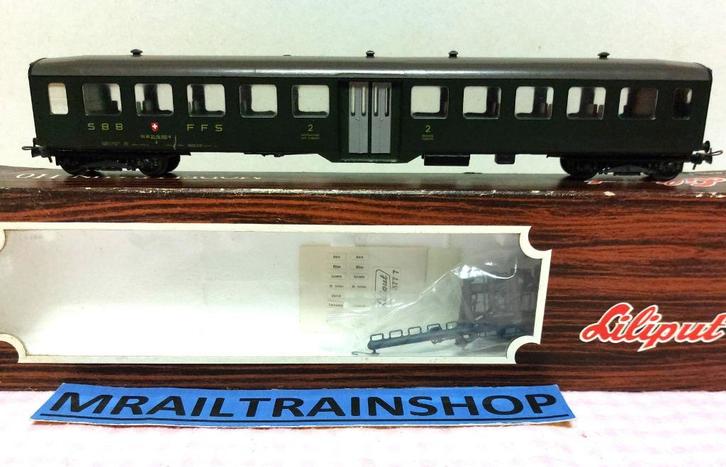 875 54 Liliput HO — Voiture de tourisme suisse 2e classe /Su, Hobby & Loisirs créatifs, Trains miniatures | HO, Comme neuf, Wagon