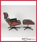 Vitra Lounge Chair + Ottoman Zwart Leder Kersen, Huis en Inrichting, Fauteuils, Ophalen