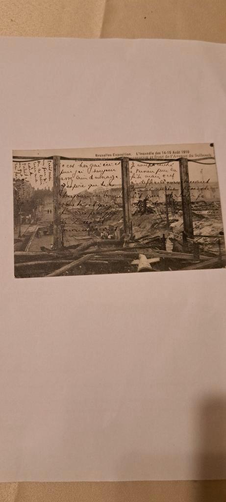De brand op de Brusselse tentoonstelling in 1910, Verzamelen, Postkaarten | Buitenland, Ophalen